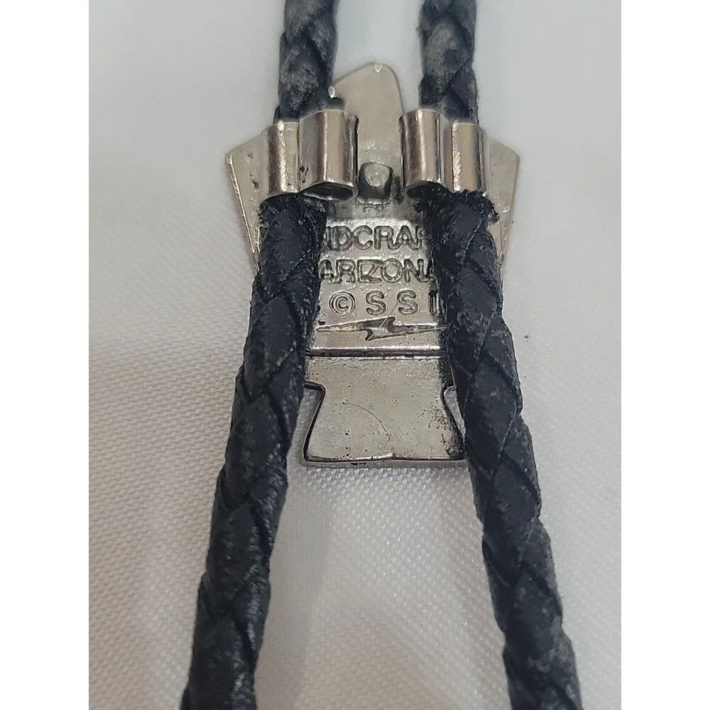 VTG Lot Of 3 Southwestern SSI Native American Bolo Tie w/Turquoise & Coral USA